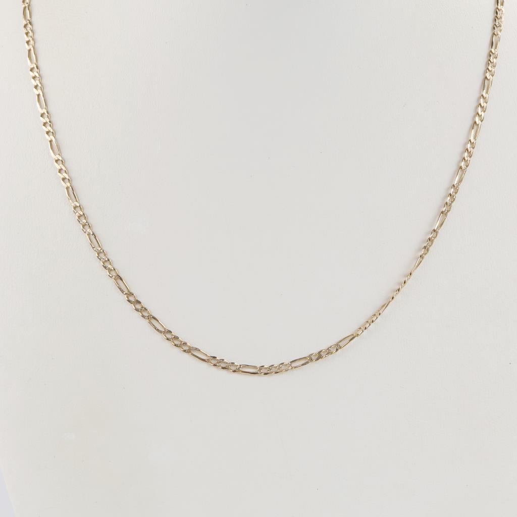 14kt Gold Figaro Link Necklace