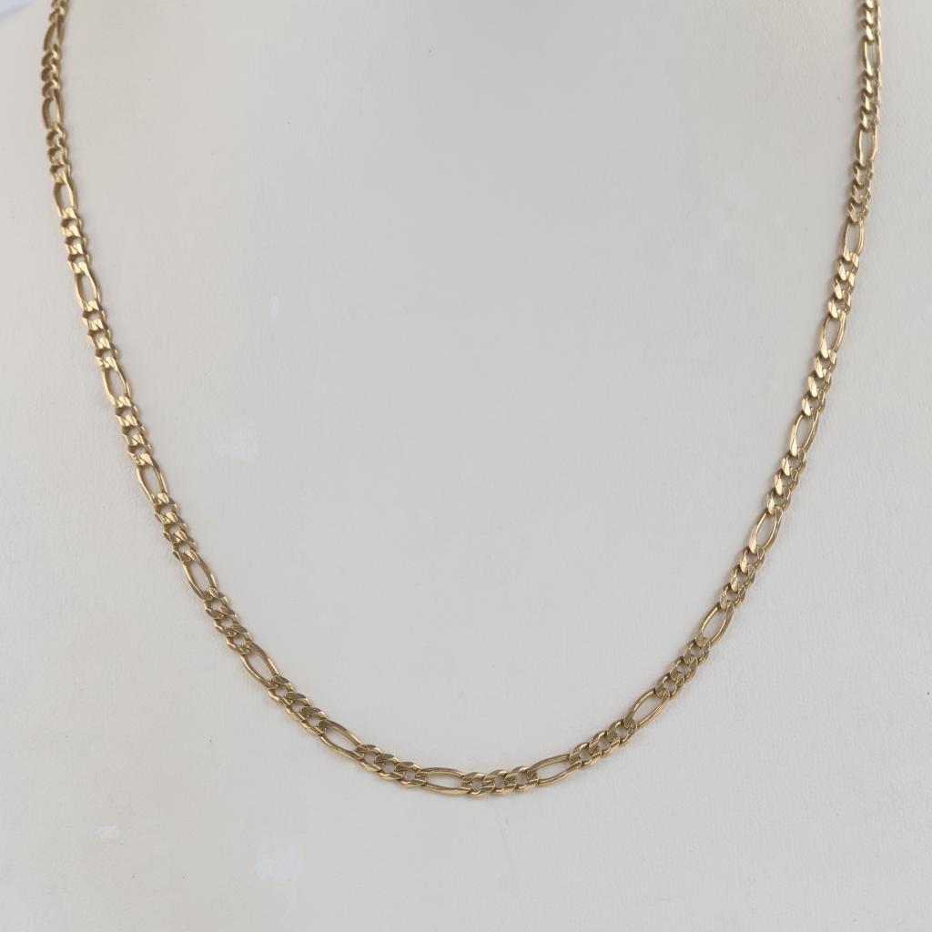 14kt Gold Figaro Link Necklace