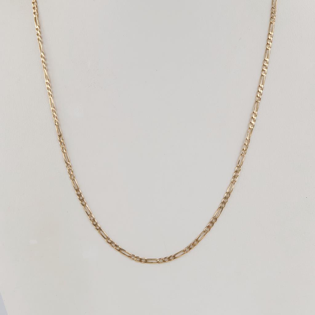 14kt Gold Figaro Link Necklace