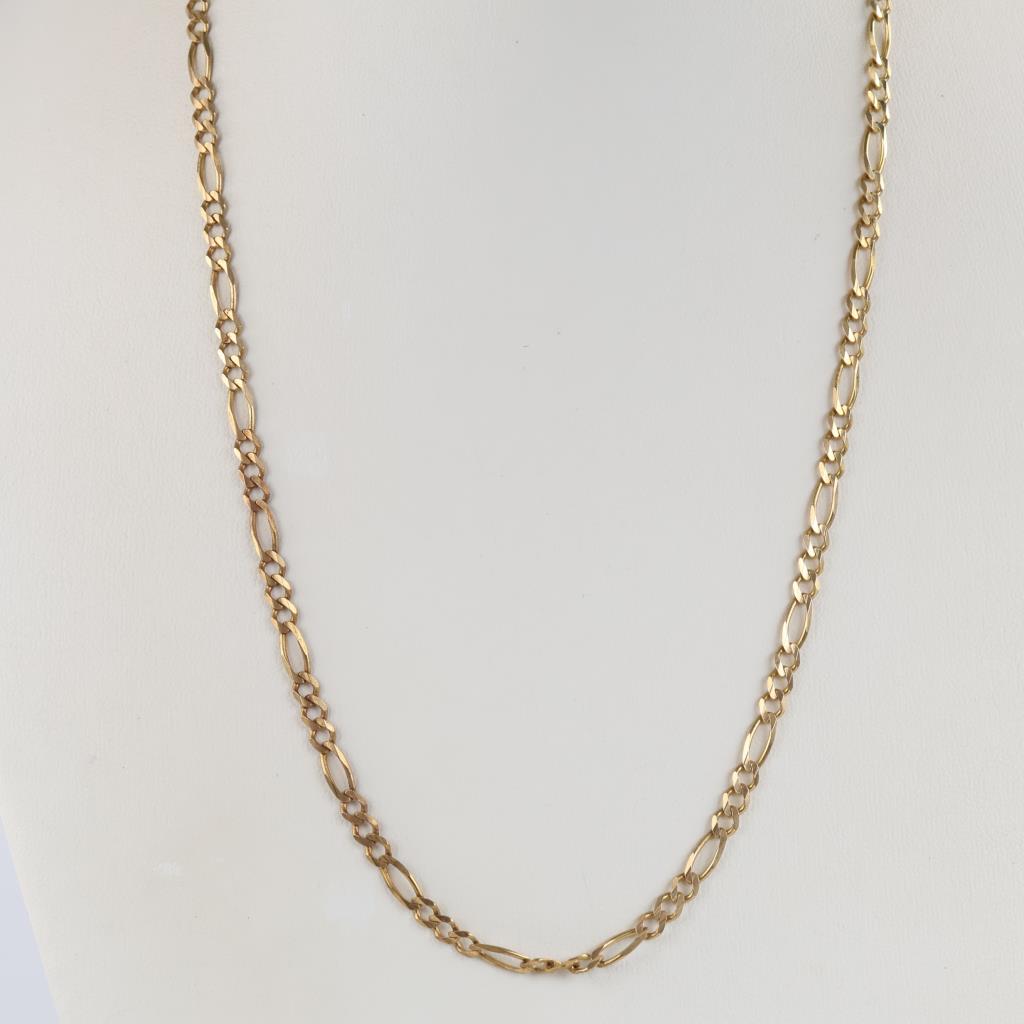 14kt Gold Figaro Link Necklace