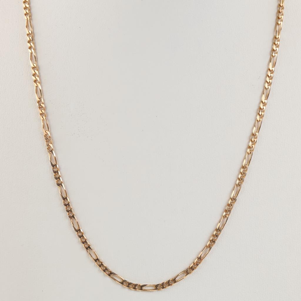 14kt Gold Figaro Link Necklace
