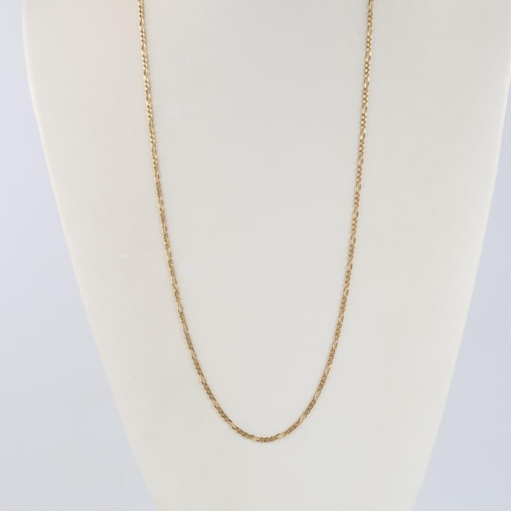 14kt Gold Figaro Link Necklace