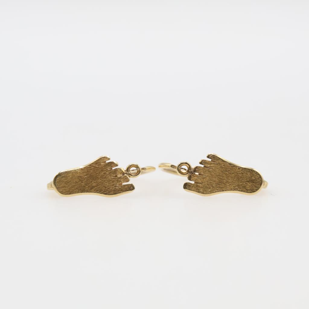 14kt Gold Foot Earrings