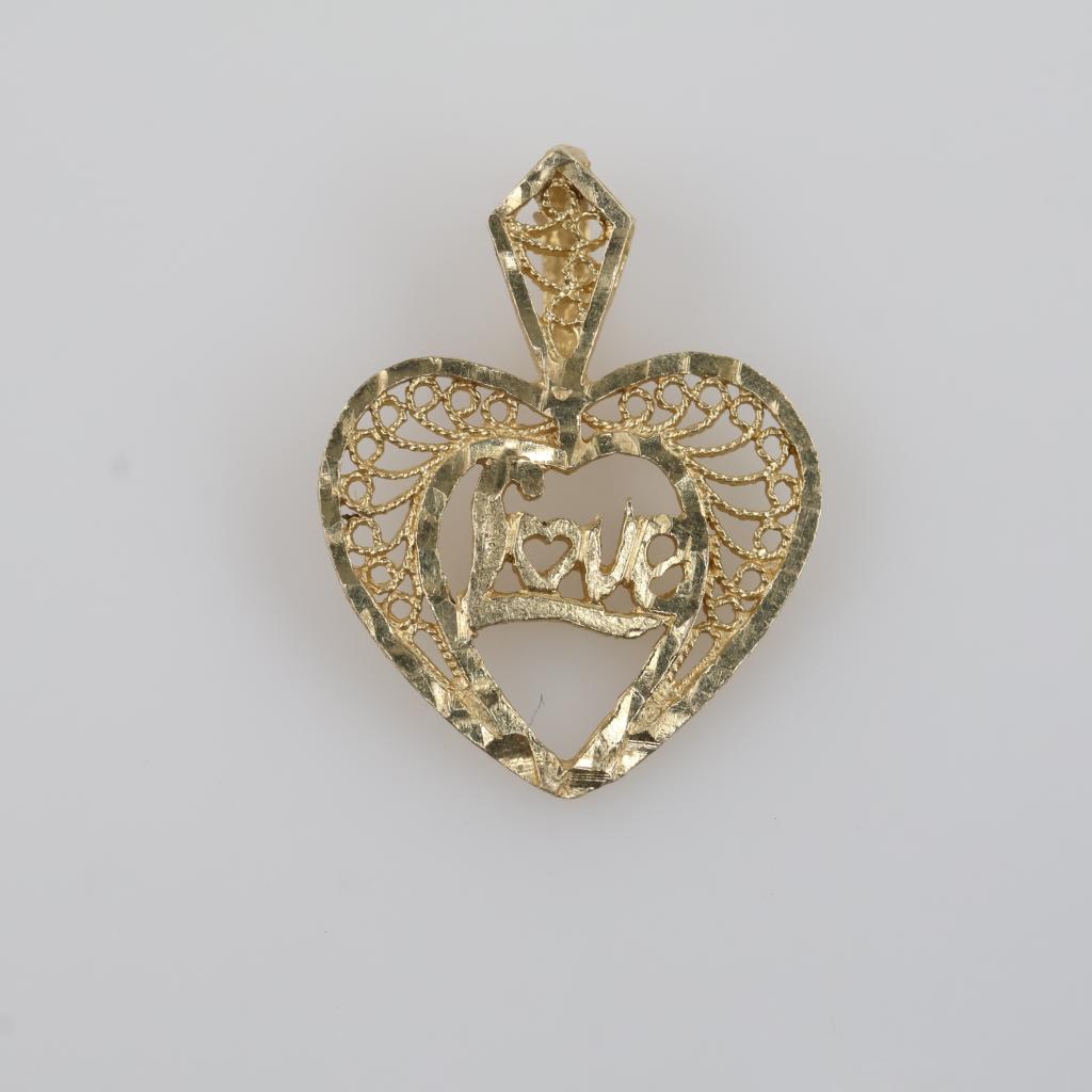 14kt Gold Heart Pendant