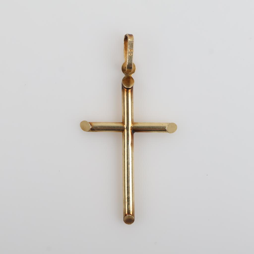14kt Gold Hollow Cross Pendant