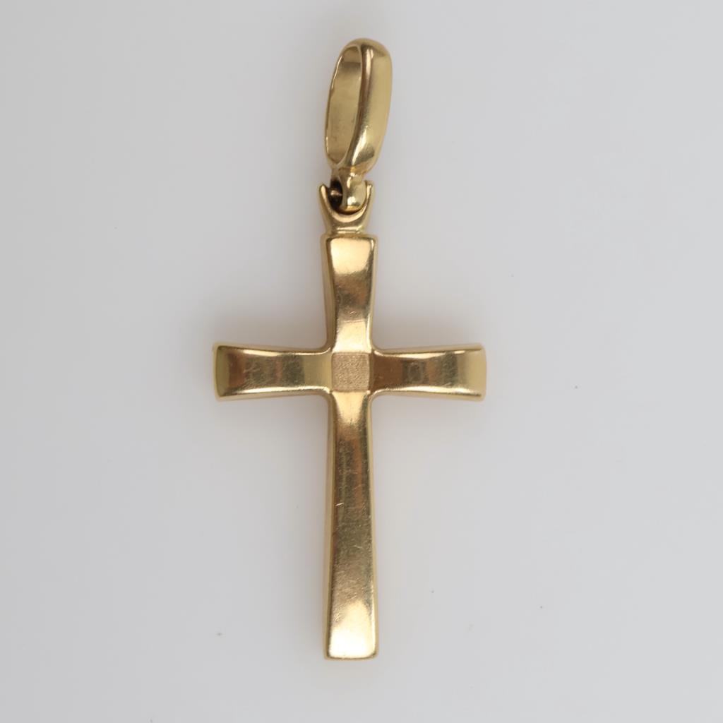 14kt Gold Hollow Cross Pendant