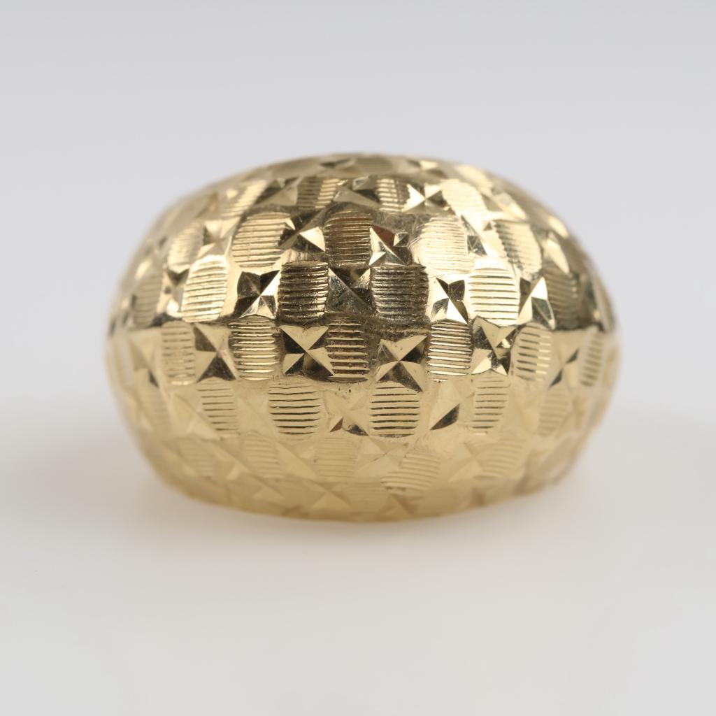 14kt Gold Hollow Dome Ring