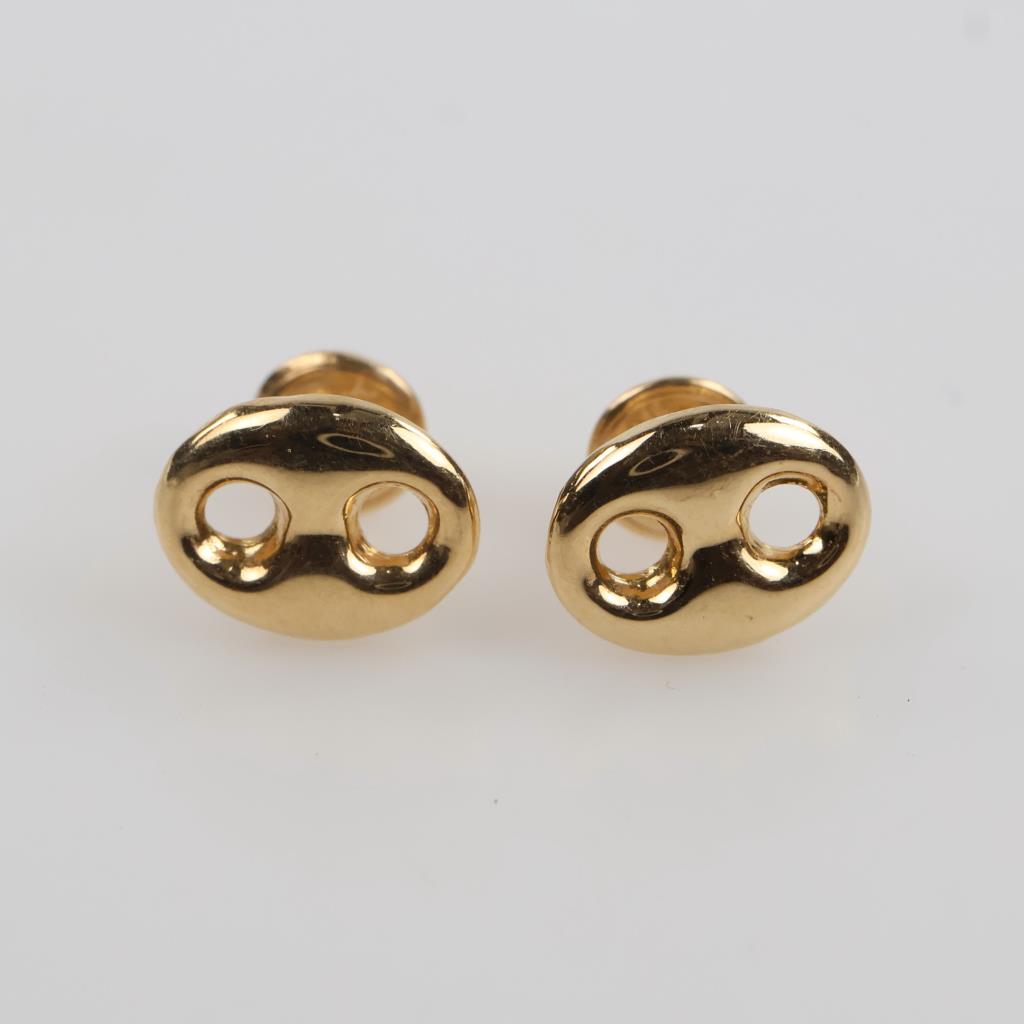 14kt Gold Hollow Earrings