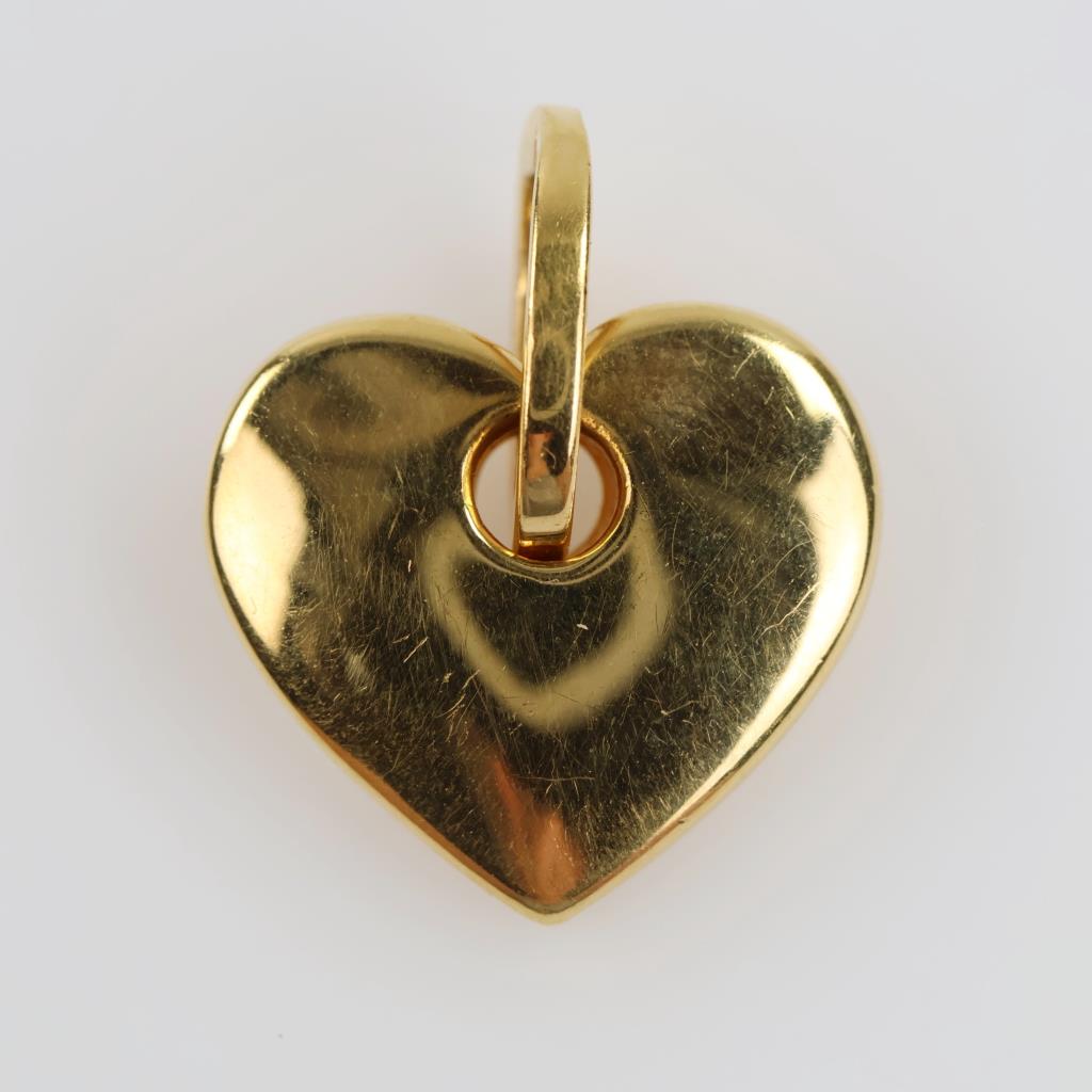 14kt Gold Hollow Heart Pendant