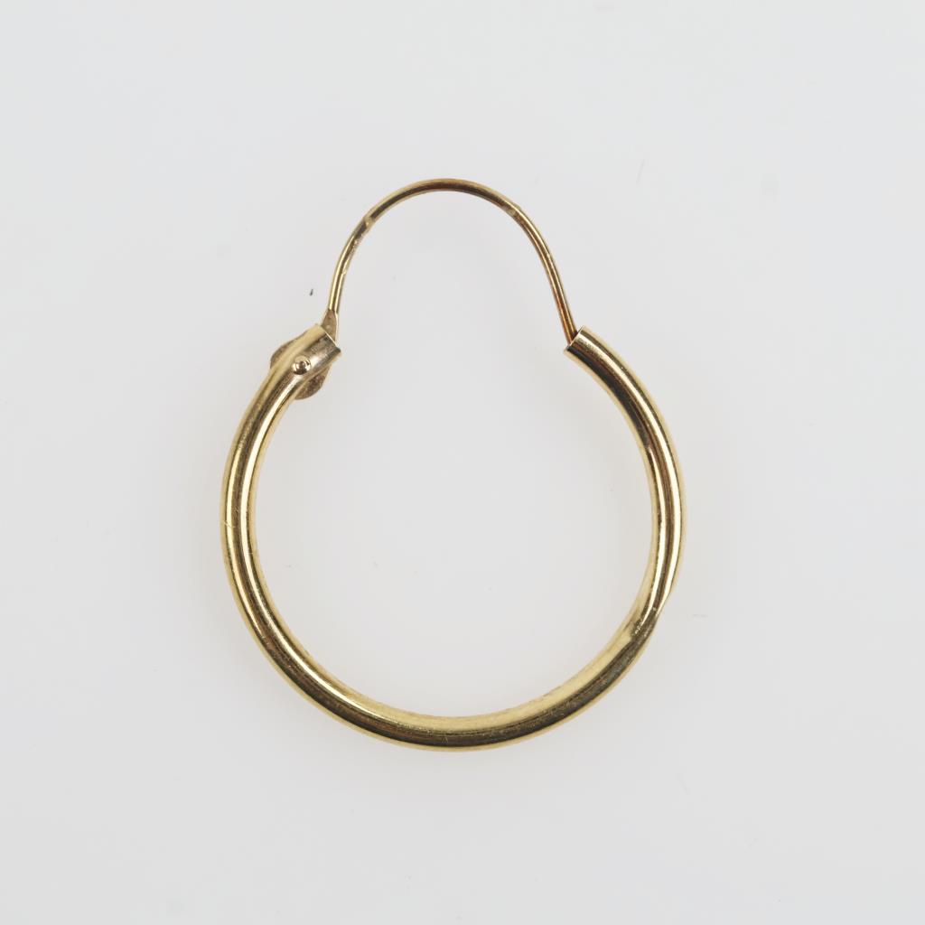 14kt Gold Hollow Hoop