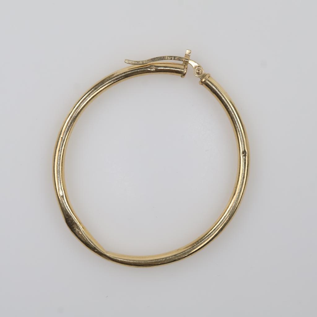 14kt Gold Hollow Hoop Single Earring