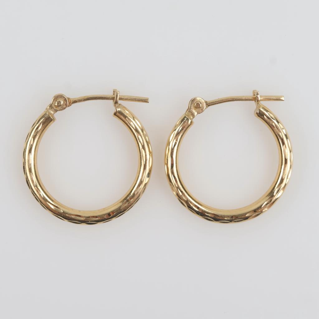 14kt Gold Hollow Hoops