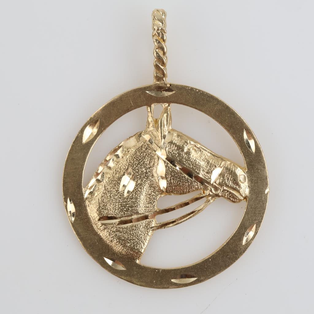 14kt Gold Horse Pendant