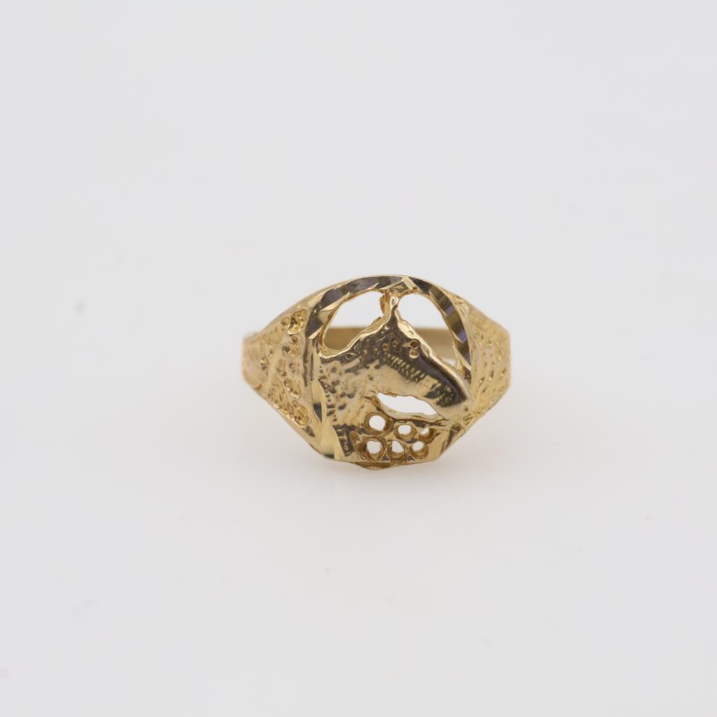 14kt Gold Horse Ring