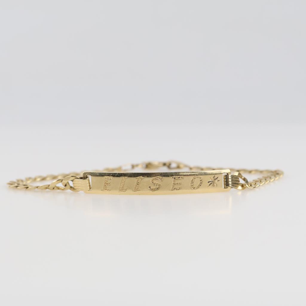 14kt Gold ID Bracelet