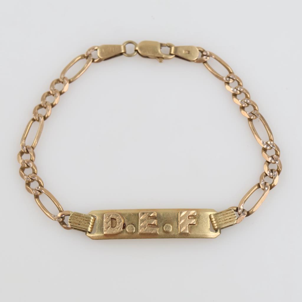 14kt Gold ID Bracelet