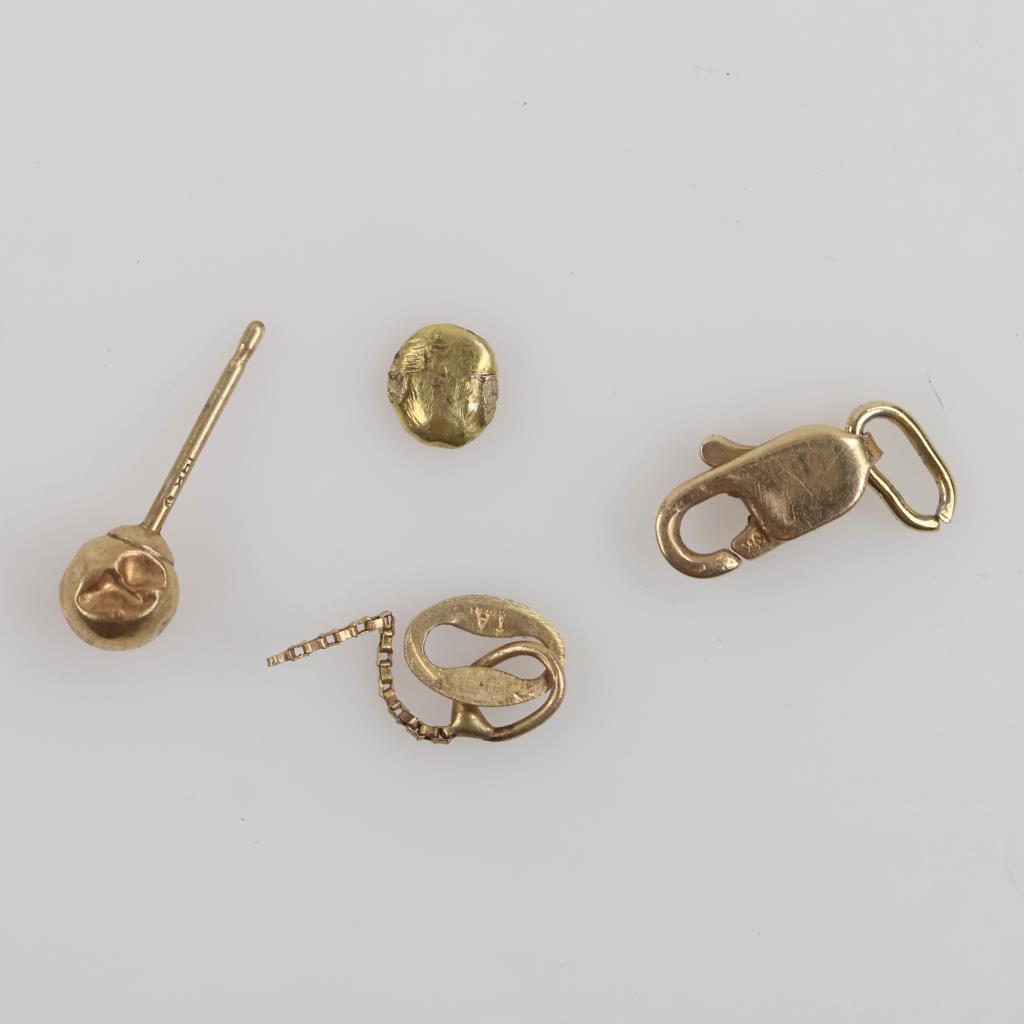 14kt Gold Jewelry Piece, 4 Pieces