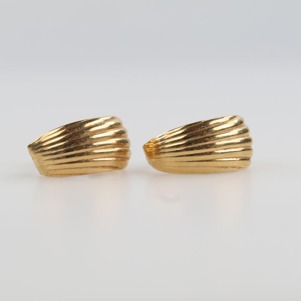 14kt Gold J-Hoop Earrings
