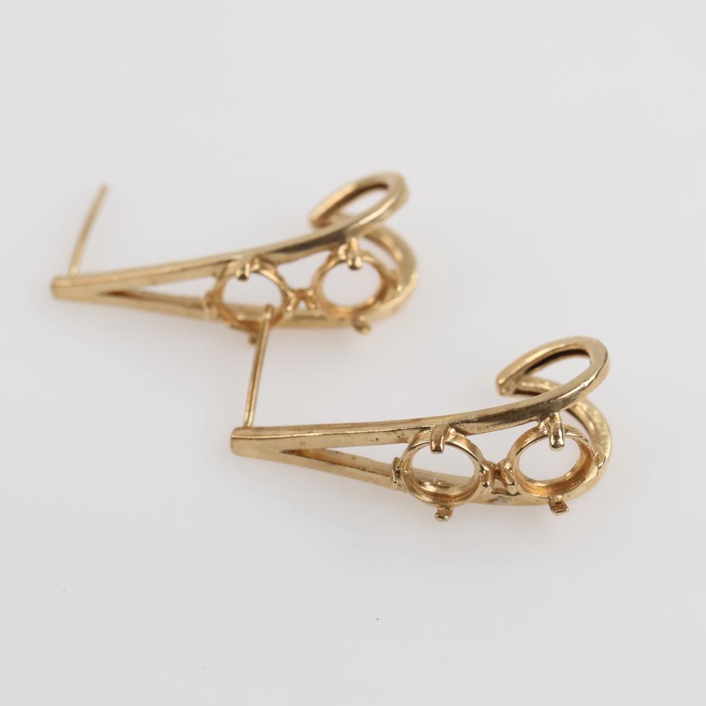 14kt Gold J-Hoop Earrings
