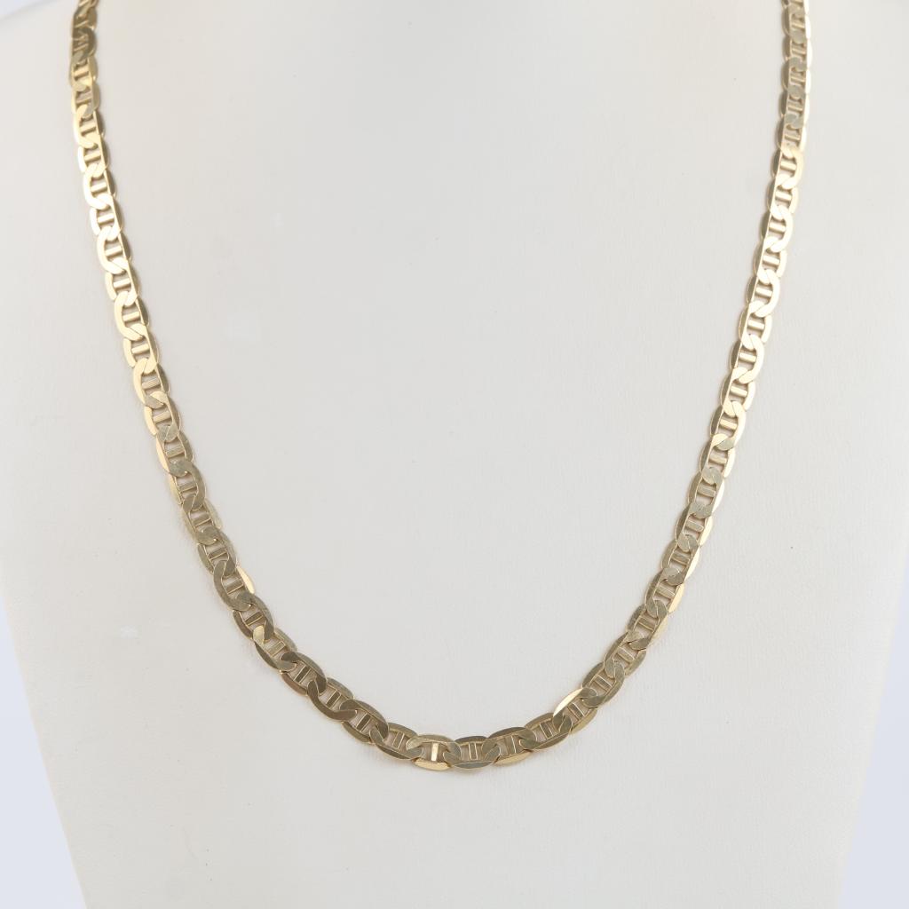 14kt Gold Mariner Chain Link Necklace