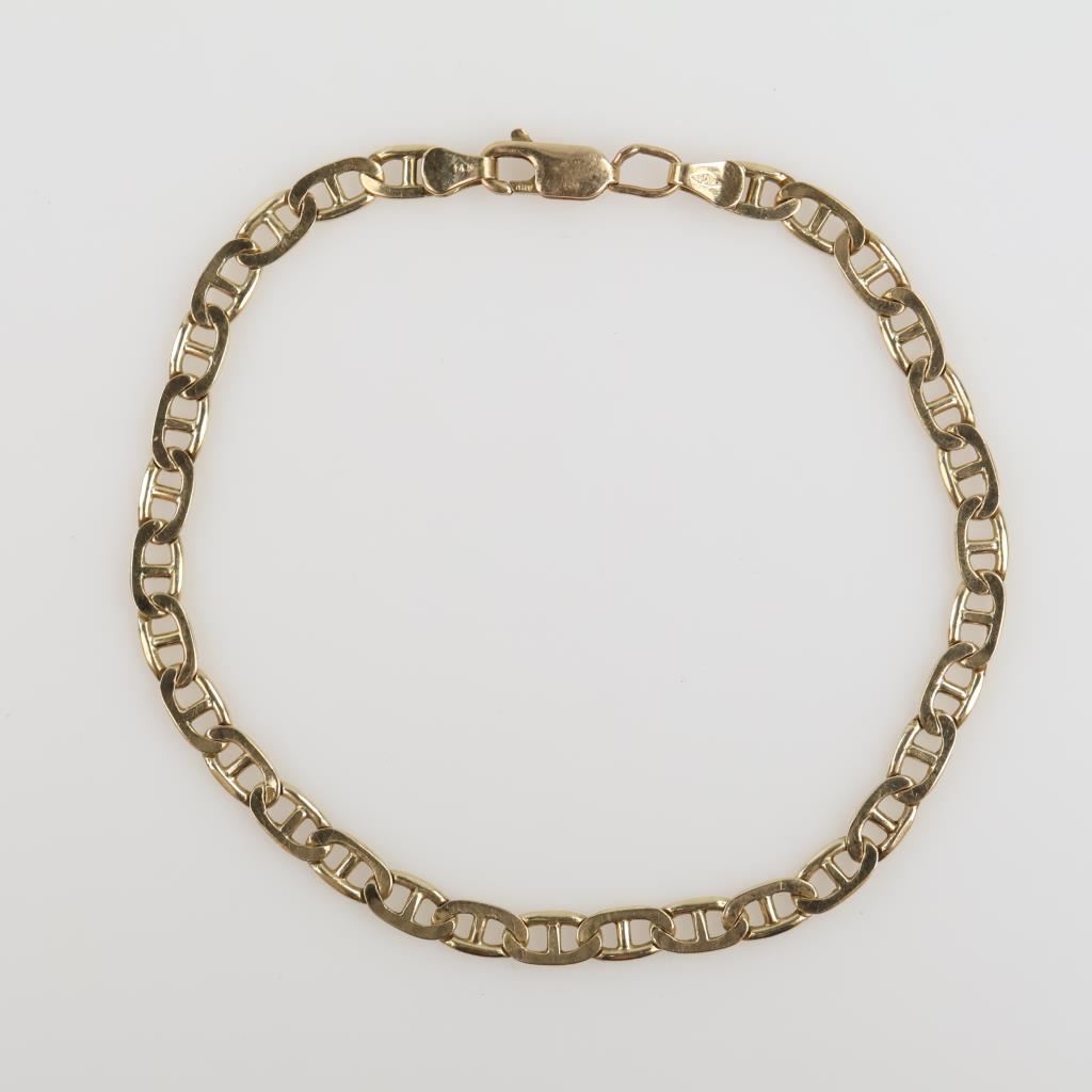 14kt Gold Mariner Link Bracelet