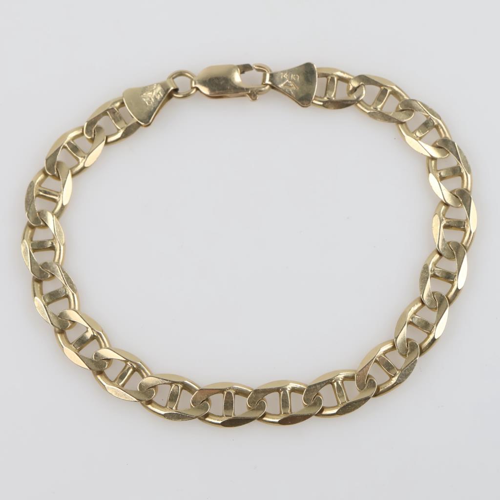 14kt Gold Mariner Link Bracelet