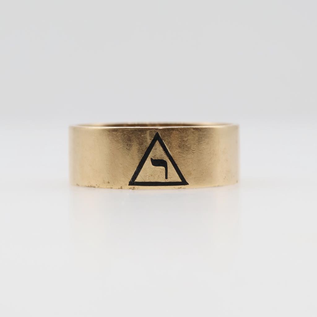 14kt Gold Masonic Band
