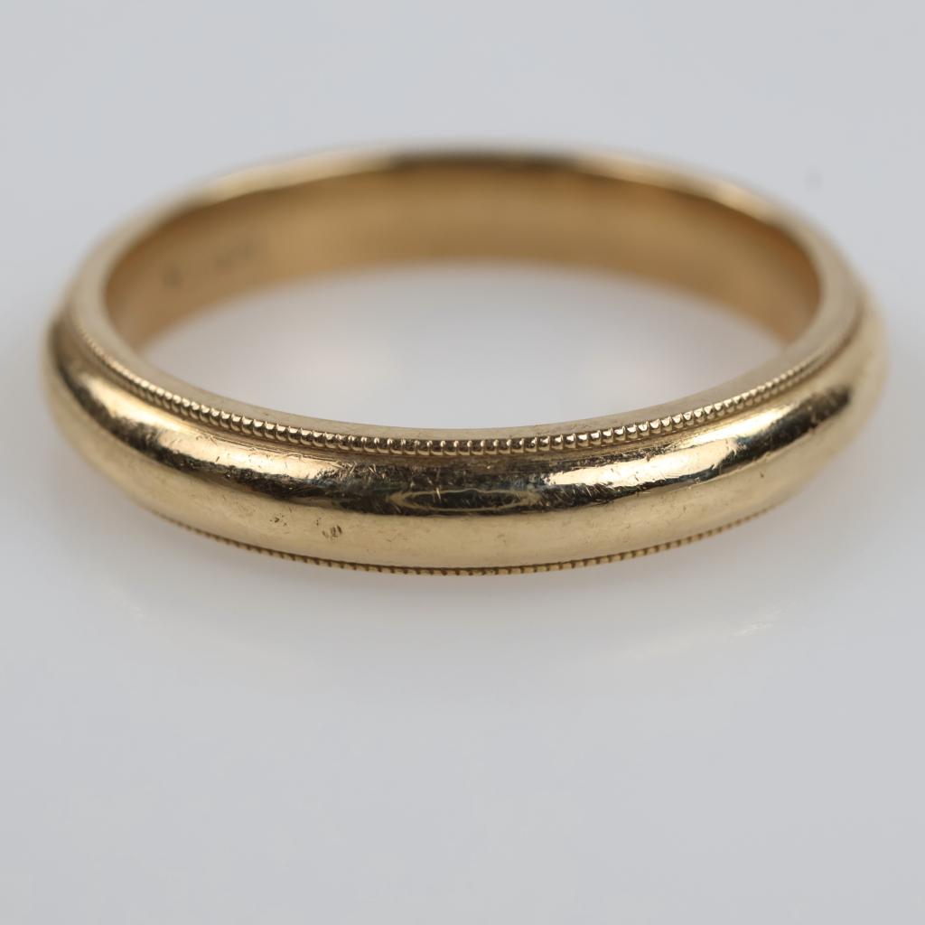 14kt Gold Milgrain Band