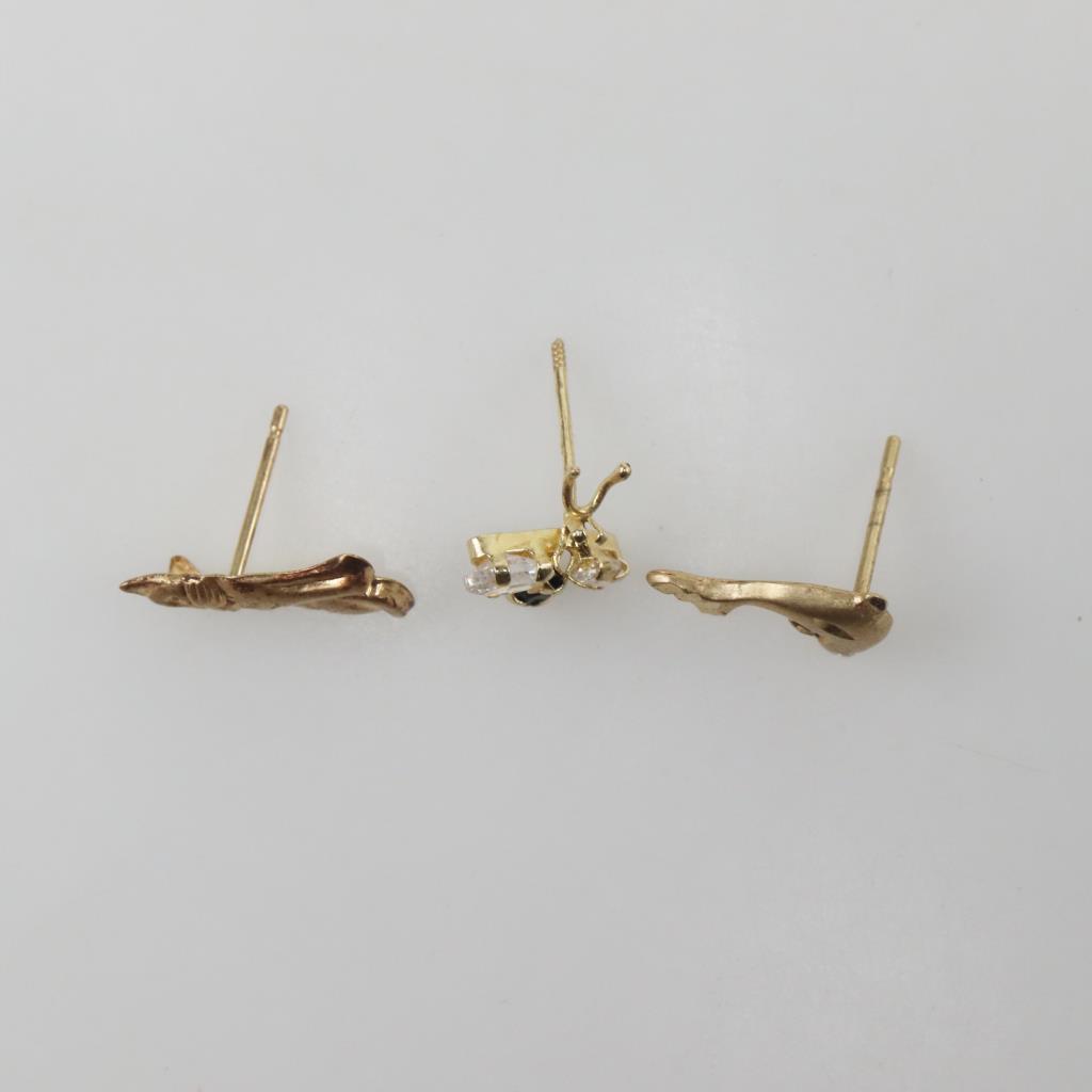 MIS-MATCHED EARRINGS GOLD BRASS