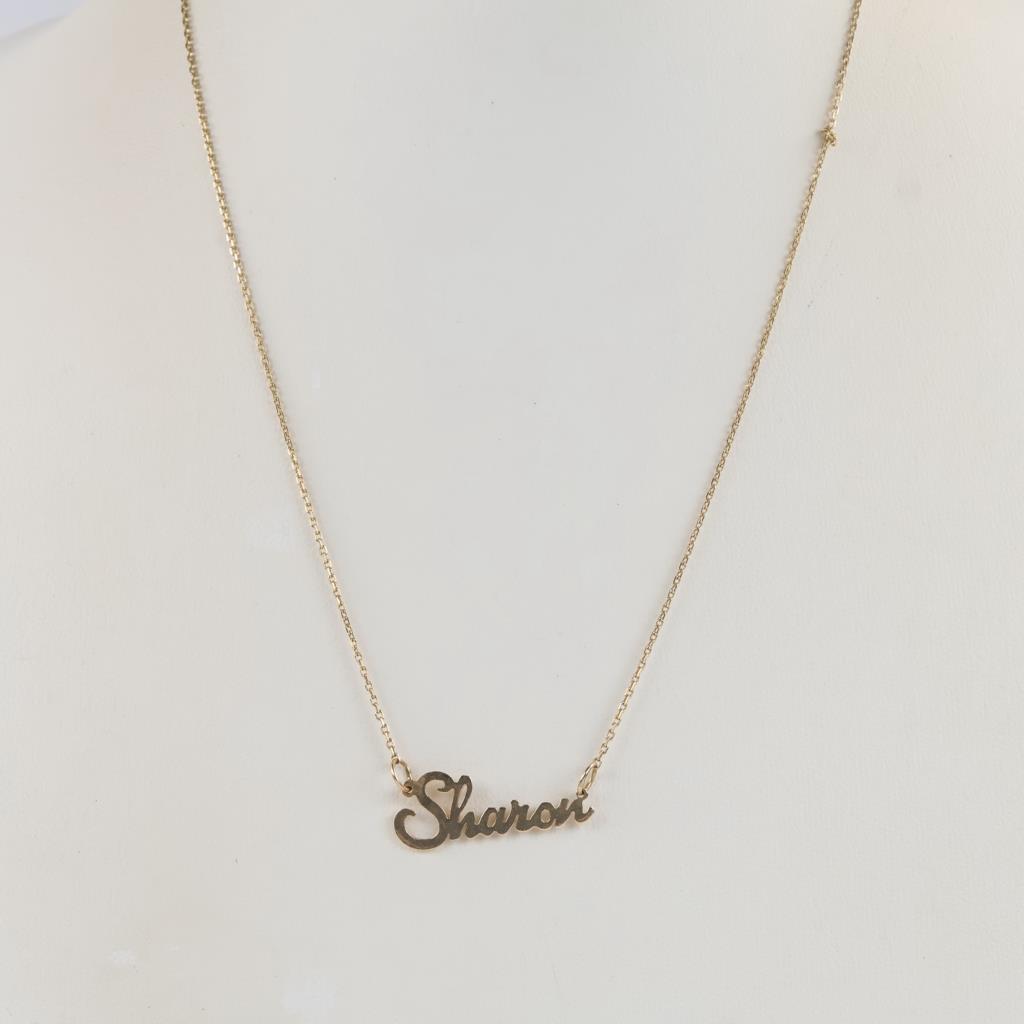 14kt Gold Necklace 10kt Gold Name Pendant