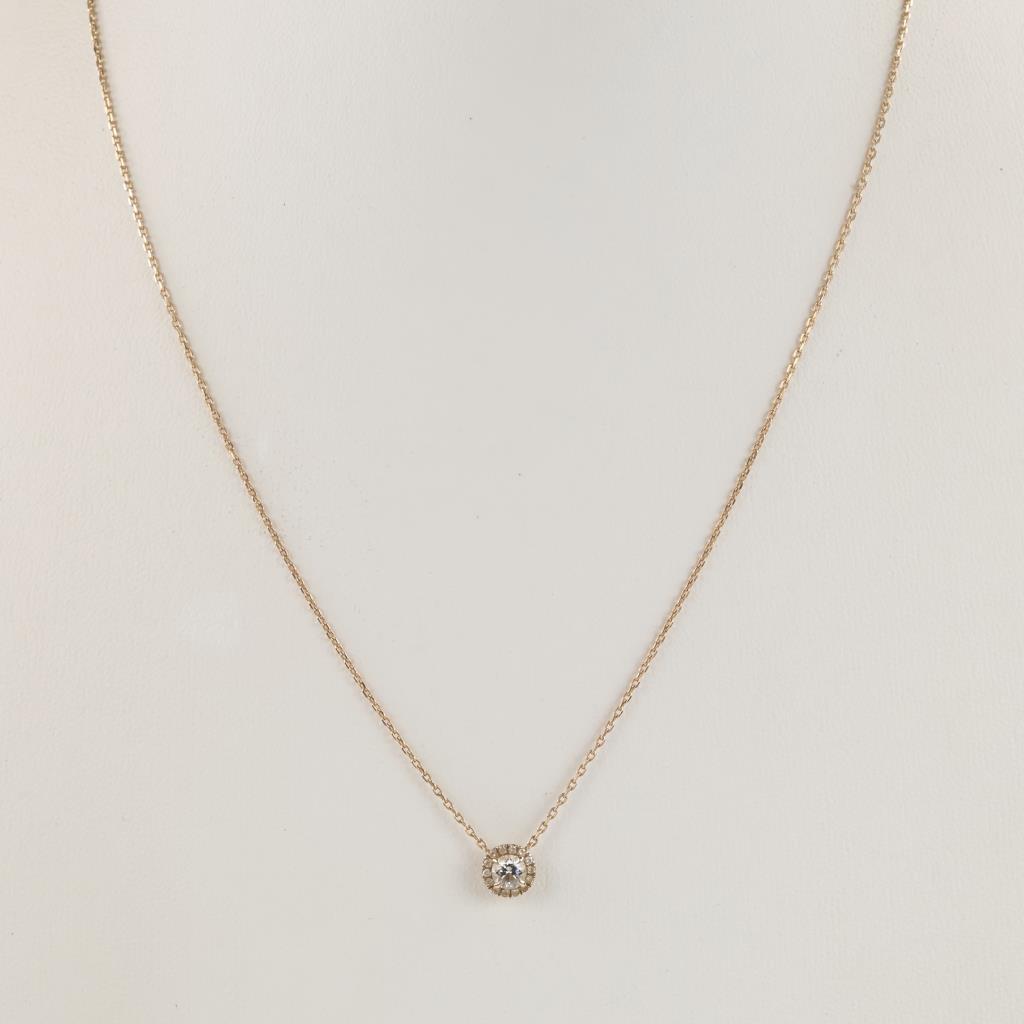 14kt Gold Necklace And Diamond Pendant