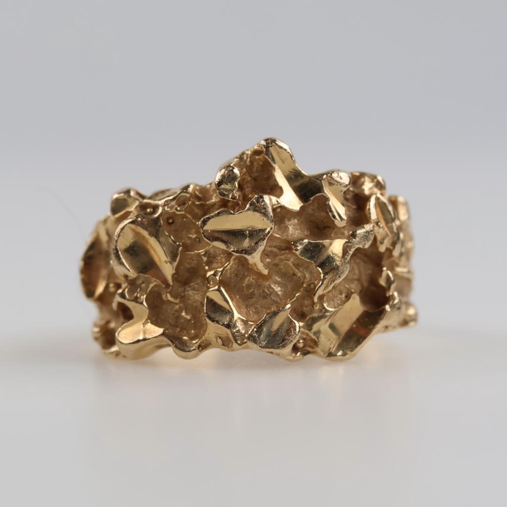 14kt Gold Nugget Style Ring