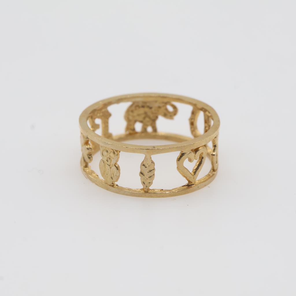 14kt Gold Open "Lucky Charm" Ring