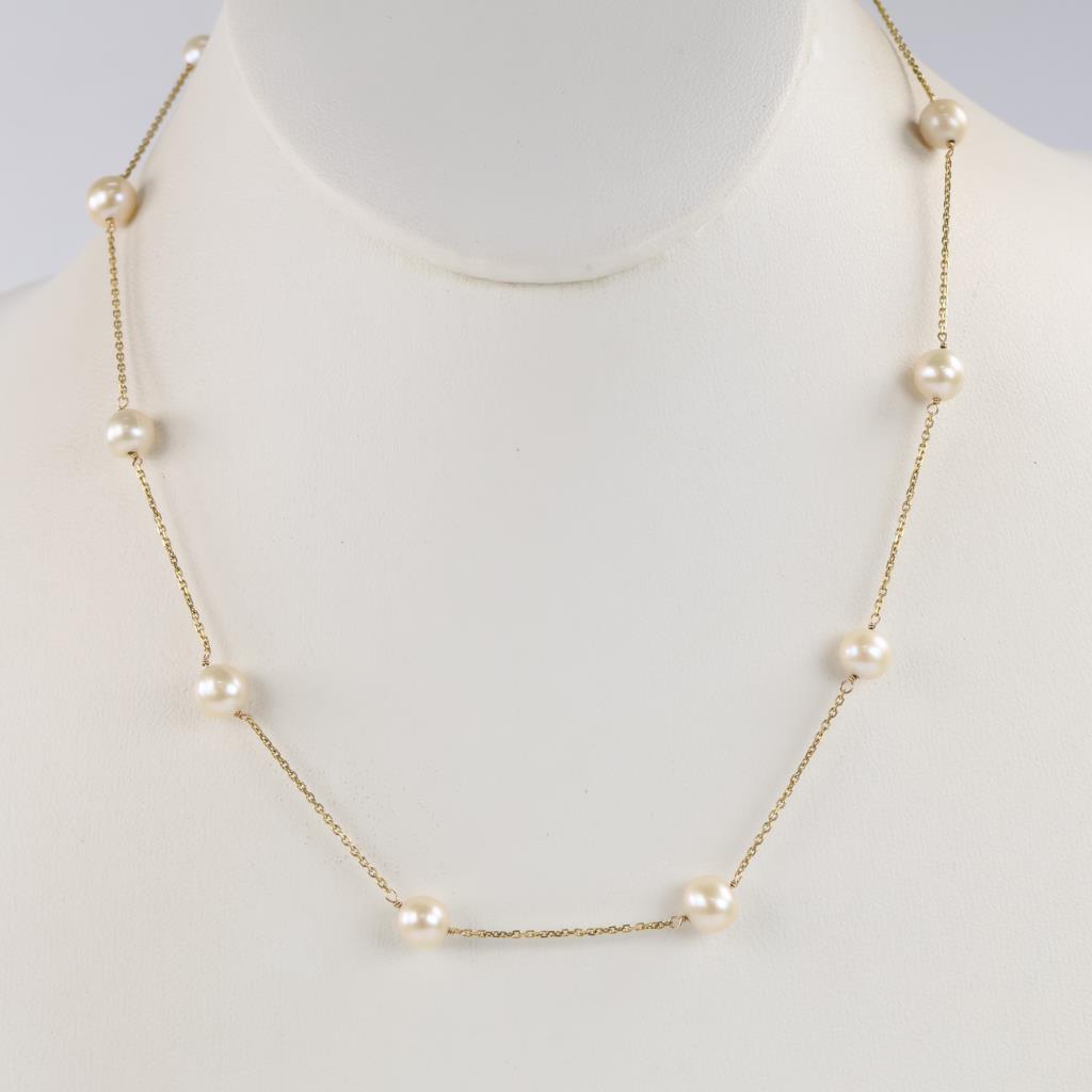 14kt Gold Pearl Necklace
