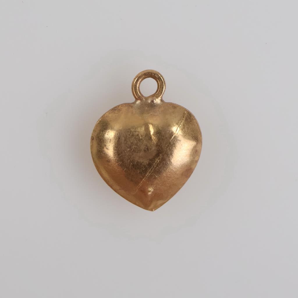 14kt Gold Puffy Heart Pendant Charm