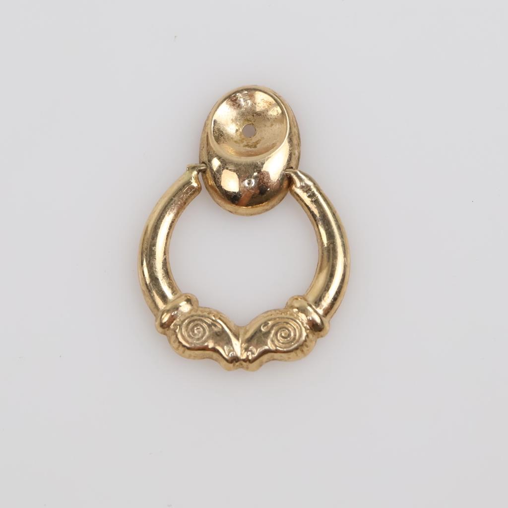 14kt Gold Rams Head Earring Jacket