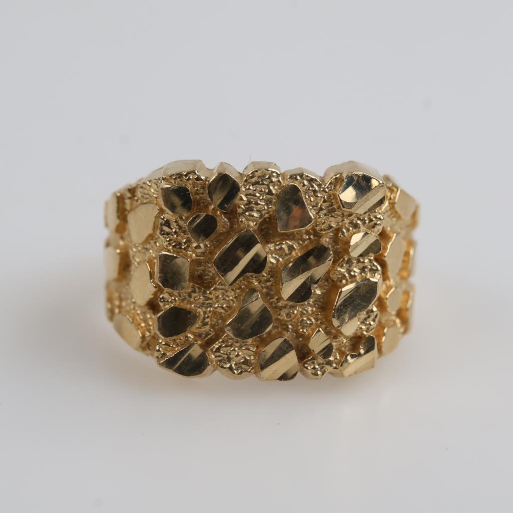 14kt Gold Raw Nugget Style Ring
