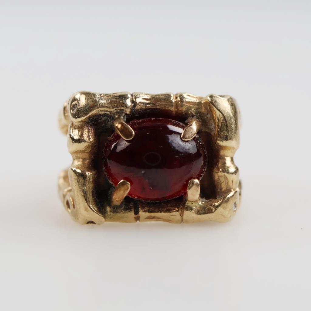 14kt Gold Red Ruby Stone Ring