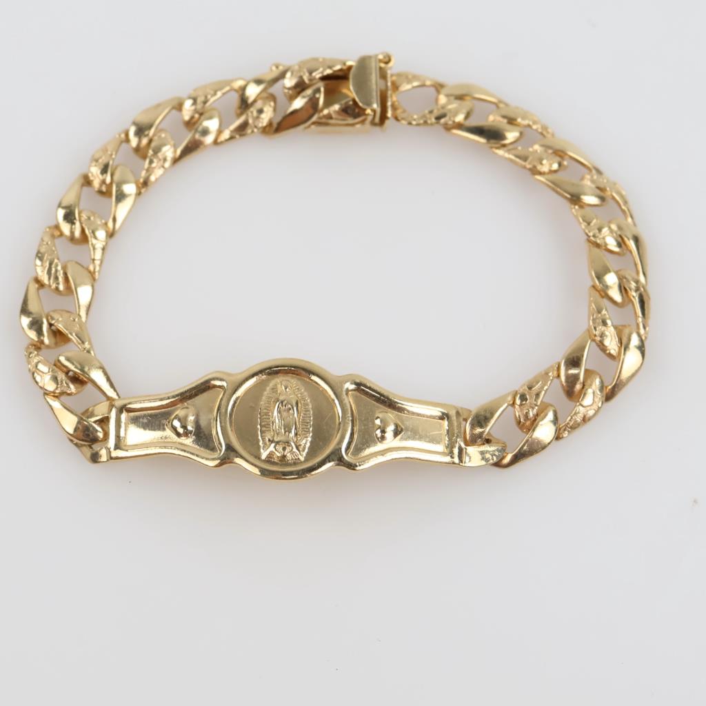 14kt Gold Religious Bracelet