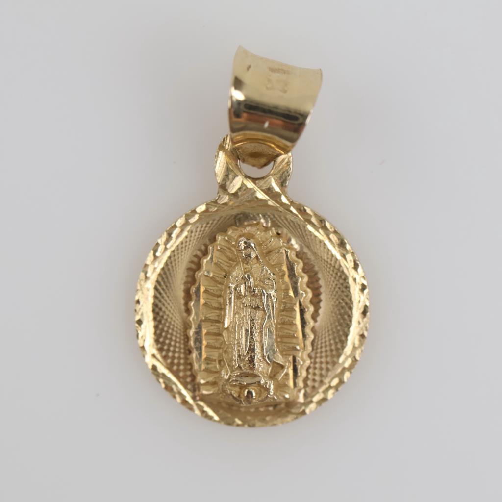 14kt Gold Religious Pendant