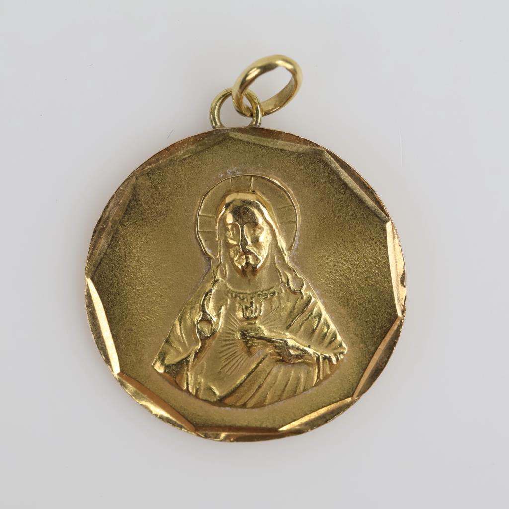 14kt Gold Religious Pendant