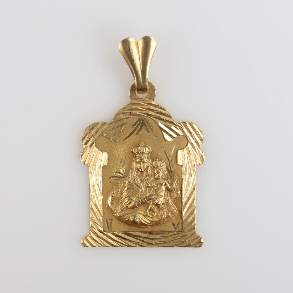 14kt Gold Religious Pendant