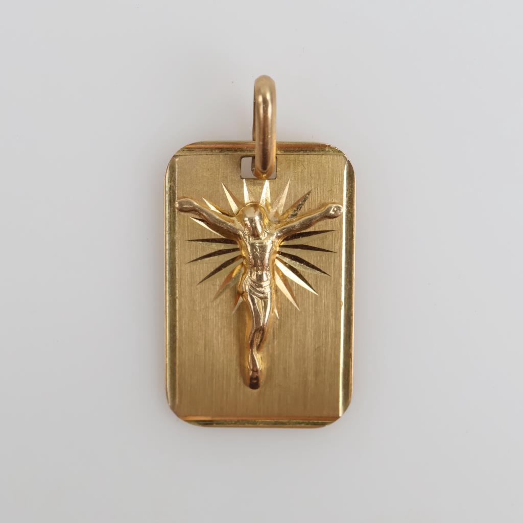 14kt Gold Religious Pendant