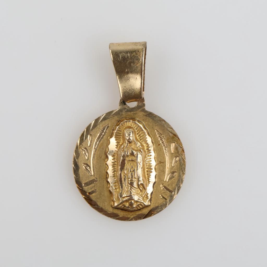 14kt Gold Religious Pendant