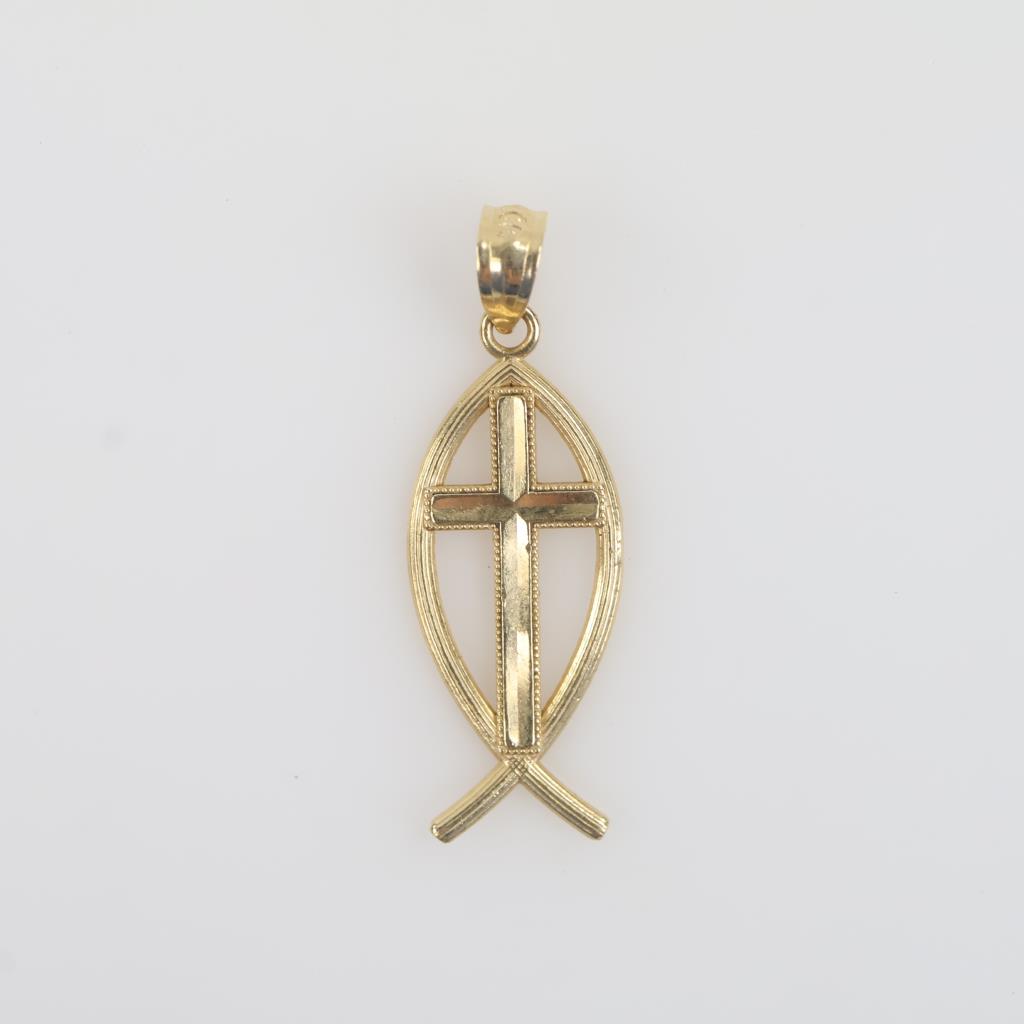 14kt Gold Religious Pendant