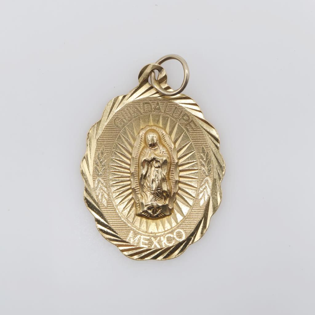 14kt Gold Religious Pendant