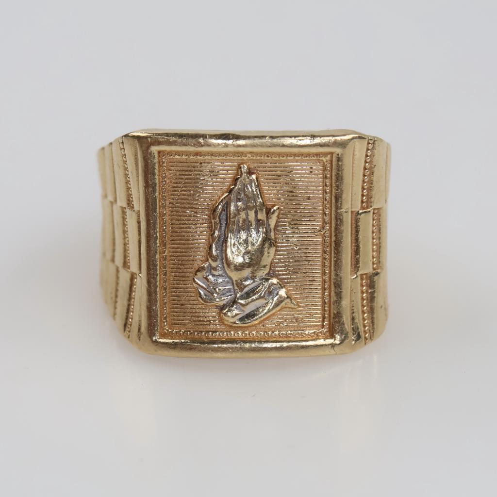 14kt Gold Religious Ring