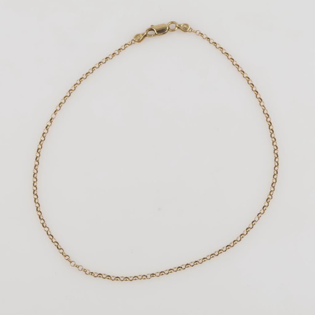 14kt Gold Rolo Chain Anklet
