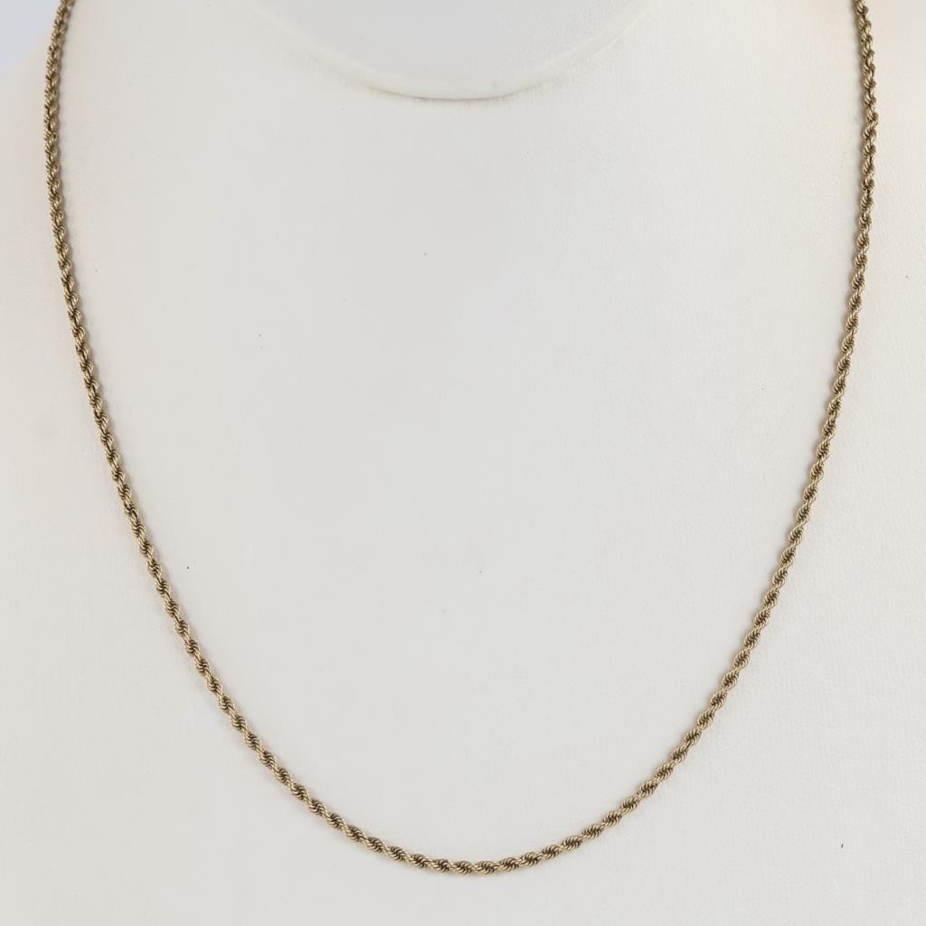 14kt Gold Rope Chain Necklace