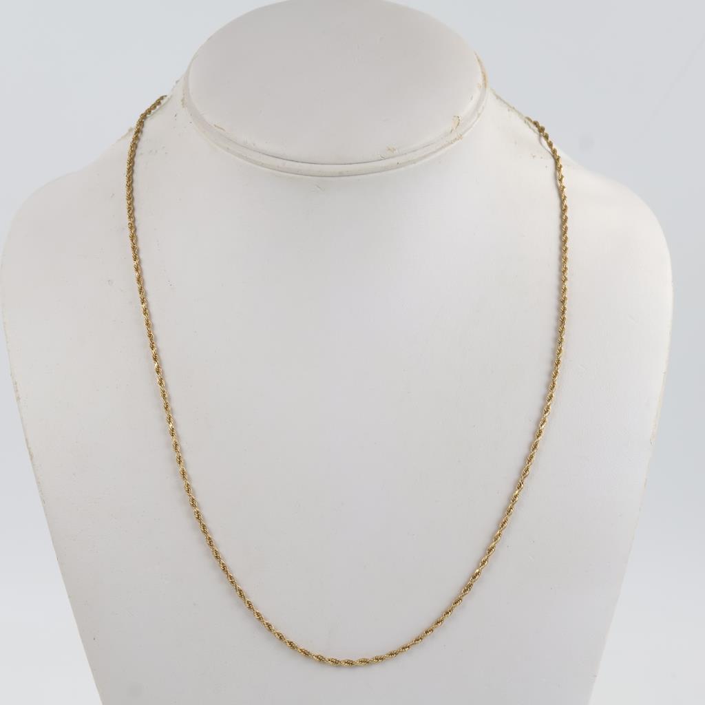 14kt Gold Rope Chain Necklace